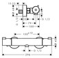 hansgrohe Brausethermostat Ecostat 1001 CL 296x100mm, AP, 1 Verbraucher, chrom