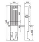 Standgehäuse GFK IP44 B360xH1350xT360mm ET360mm geschl