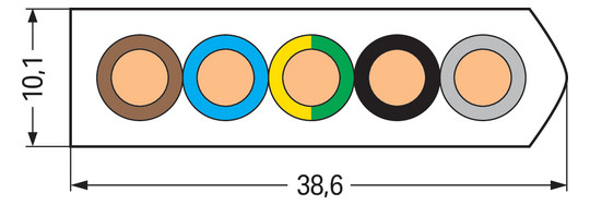 PVC-Steuerleitung Serie 897 5G10 gn Polyvinylchlorid (PVC) Farbe -15-90°C