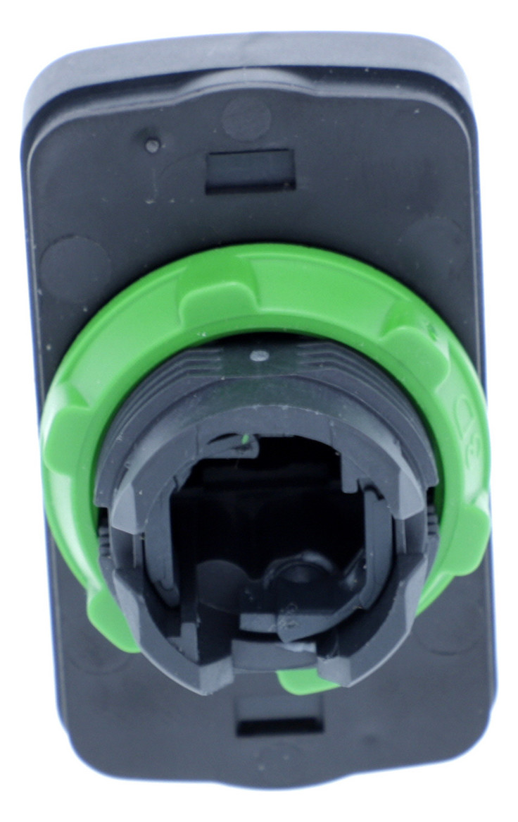 Drucktaster Front 2f sw/ws Ø22,5mm IP66 rechteck Tastend