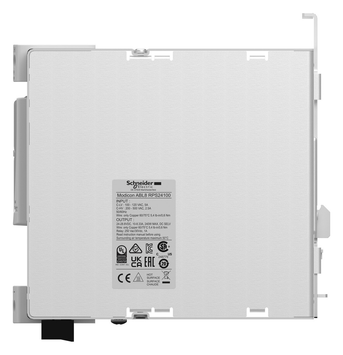 Gleichstromversorgung 24V 240W 240VA 100-500VAC 10A Kurzschlussf IP20