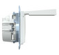Steckdose 1f akws glz System M UP Klappd IP20 aktivweiß