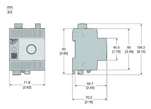 Gateway Einb 24V LED 4TE IP30 m.LED-Anz