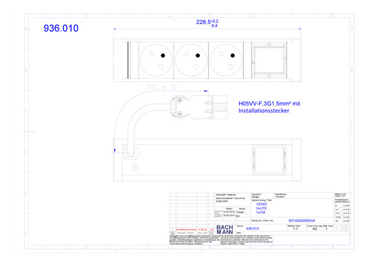 Bachmann Steckdoseneinheit VENID 936.010 