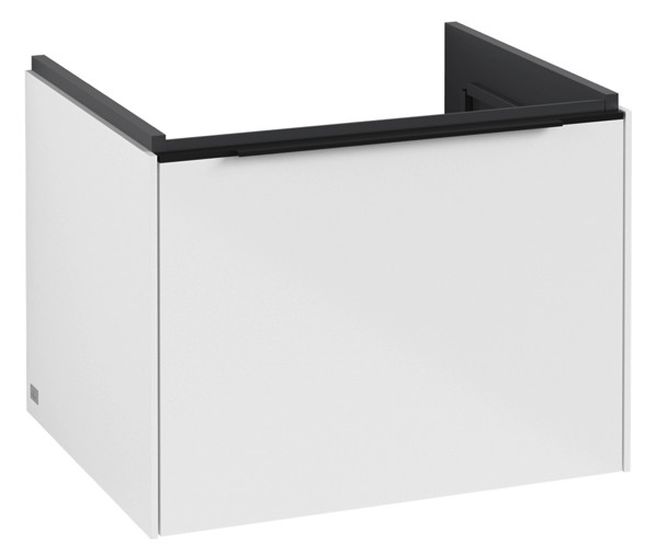 V&B Waschtisch-Unterschrank Subway 3.0 57,2x42,9x47,8cm, ohne LED/Griff Volcano black, brilliant white