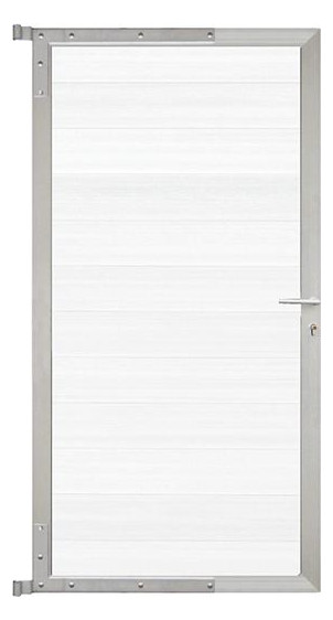 Bild ELSKOP-Tor-Komplettset 90 x 173 cm, Füll ung weiß Rahmen silber - n.a.-0
