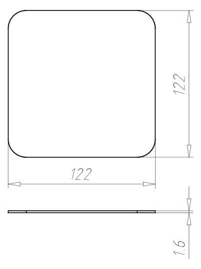 Schraubdeckel Kst 128x128mm quadrat Schraubdeckel