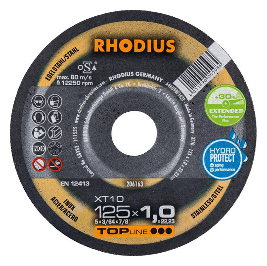 RHODIUS-Trennscheibe XT10 - 125x1,0mm, gerade