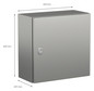 Wandschrank VA IP66 B400xH400xT200mm Scotch Brite