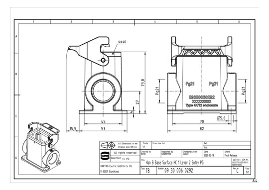 HART Tüllengehäuse           09300060292 
