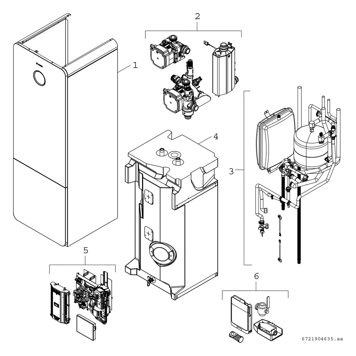 BOSCH Luft-Wasser-Wärmepumpe 6800i AW Compress CS6800iAW 12 M