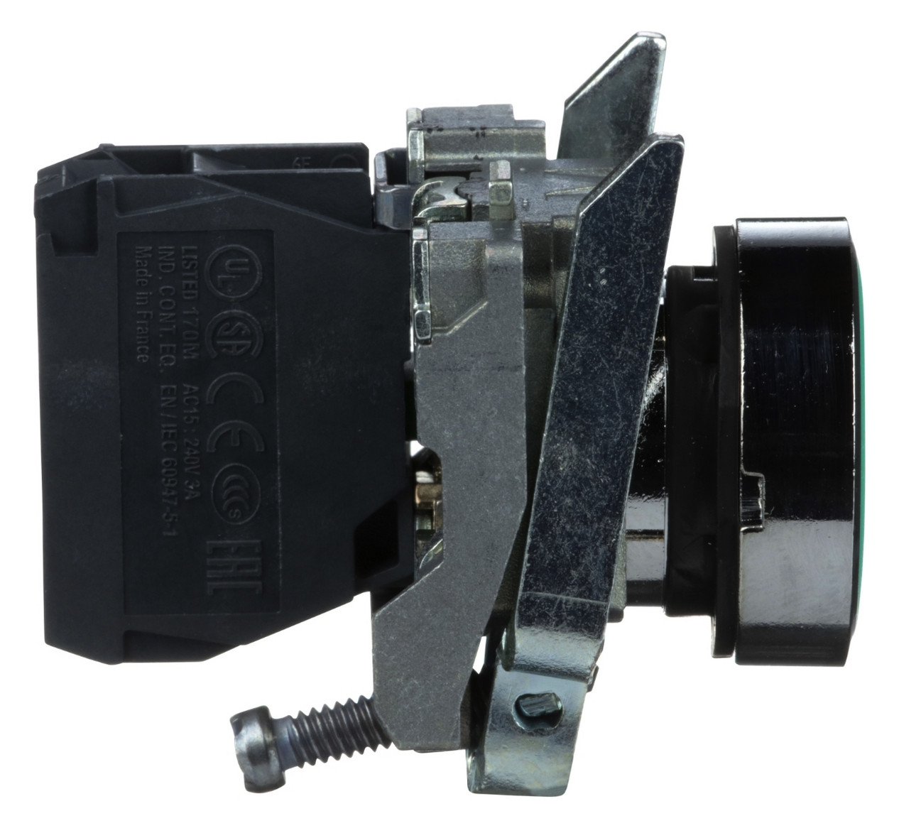 Drucktaster 1f gn rnd Ø22,5mm 1S IP66 fl Tastend