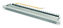 Patchpanel 24Ports 1HE Cat6A Schirm RAL7035 19Zoll-Einbau 44x482,6x110mm