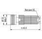 Rundsteckverbinder Buchse M8 BU AXIAL 3p 0,14-0,5qmm Steckklemm unbeh var