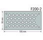 Schrank-Frontplatte 2HE Serie 850 lack B195xH95mm ST