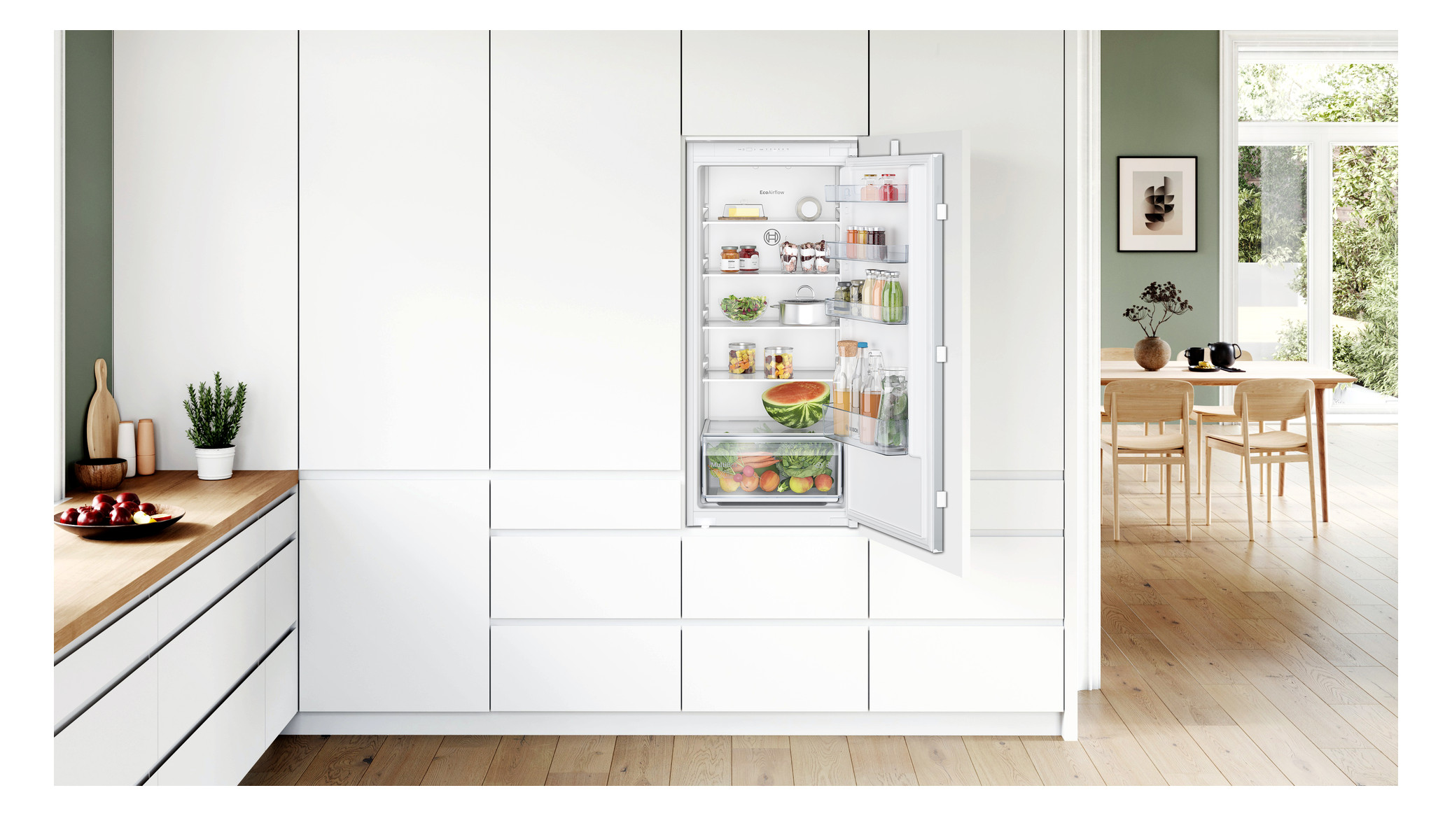 Kühlschrank EB E 204l N1225mm integr ws Schlepp 101kwh B541mm H1221mm