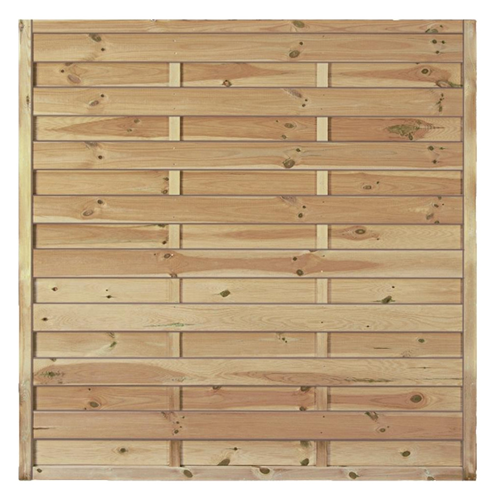 Bild Maxi-Massiv-Zaun 150x150cm Rahmen 45/45mm kdi grün Lamellen geriffelt & geschrau - n.a.-0