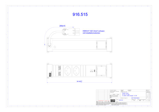 Bachmann POWER FRAME M 2xCH      916.515 