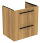 Ideal-Standard Möbelwaschtisch-Paket i.life A 64x46x64,5cm, 1 Hahnloch, Griff Chrom gebürstet, Eiche natur