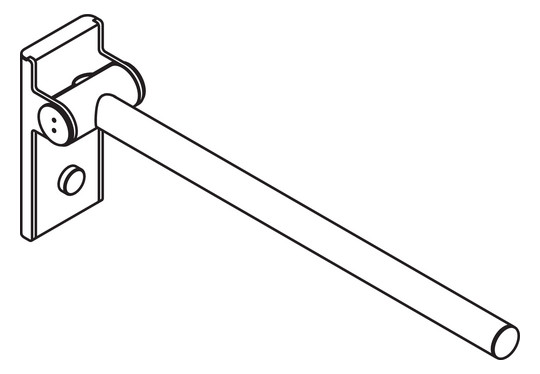 HEWI Stützklappgriff System 900 Mono Ausladung 600mm, verchromt