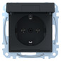Steckdose 1f anth mt System M UP Klappd IP20