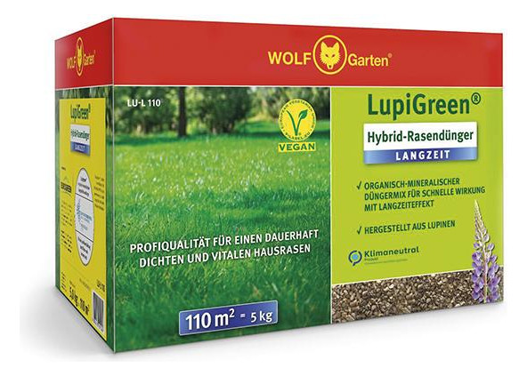 Bild Hybrid-Rasendünger Langzeit LupiGreen LU -L 110 5 kg - WOLF GARTEN-0