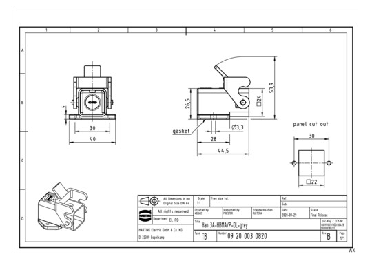 HART Anbaugehäuse            09200030820 