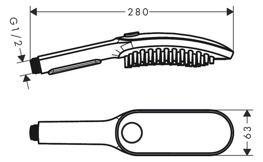 hansgrohe Hundeduschbrause 150 DogShower 3jet, mattschwarz hansgrohe Hundeduschbrause 150 DogShower 3jet, mattschwarz