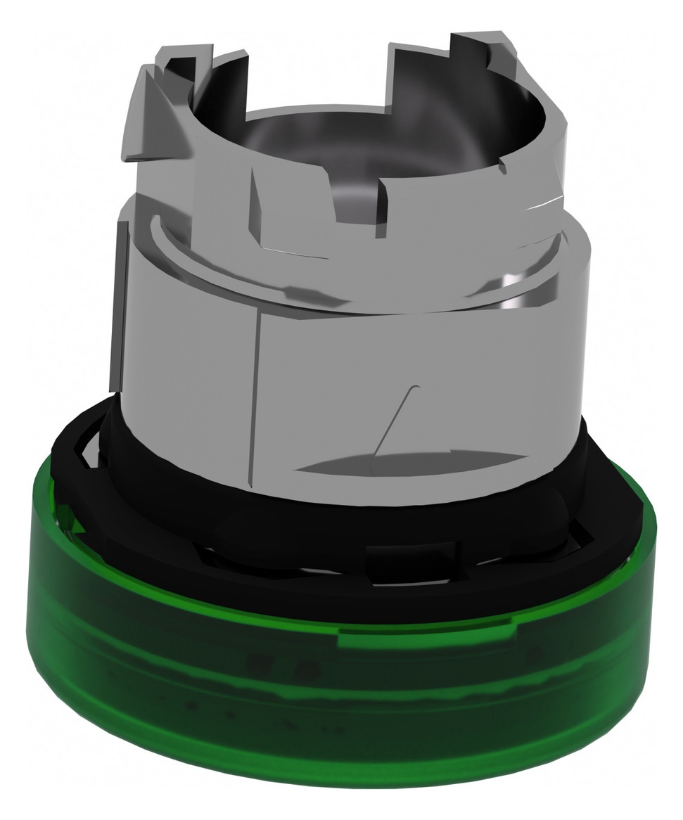 Leuchtmelder Front hoch rnd gn Ø22mm 1st Metall IP66