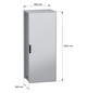 Standschrank ST IP55 B800xH2000xT600mm pulverbesch RAL7035 Koppelbar