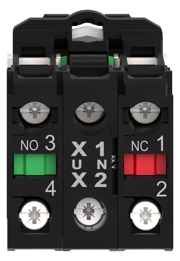 Drucktaster 1f gn rnd Ø22,5mm 1S 1Ö IP66 fl Geeignet für Beleuchtung Tastend