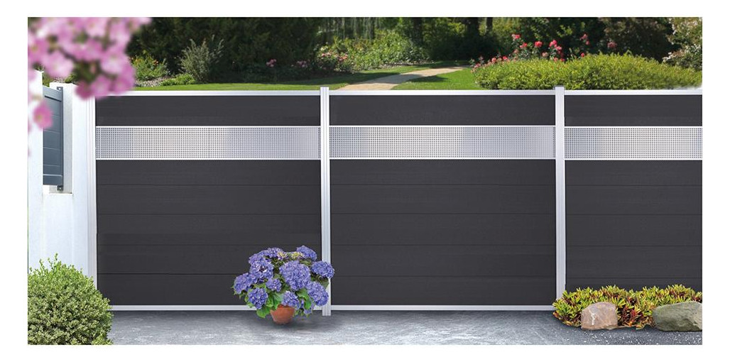 Bild TJÖRN-Serie Gitterfüllung, SILBER 6 x 20 6 x 1793 mm WPC-Steckzaunsystem - n.a.-1