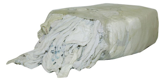 Trikotputzlappen, überwiegend weiß - 5kg