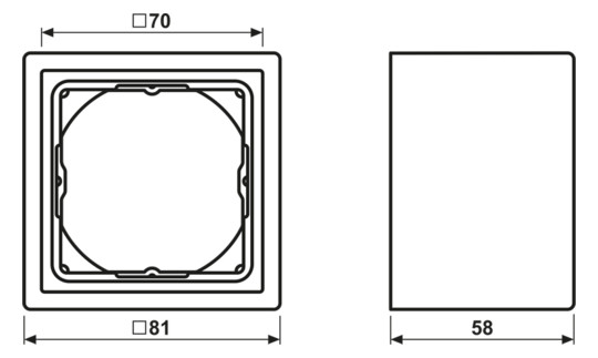 Einbaurahmen 1f aws glz Kst f.GEB-K Thermopl