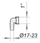 Dallmer Winkelschlauchtülle 1" grau, zu HL 400, 405, 406