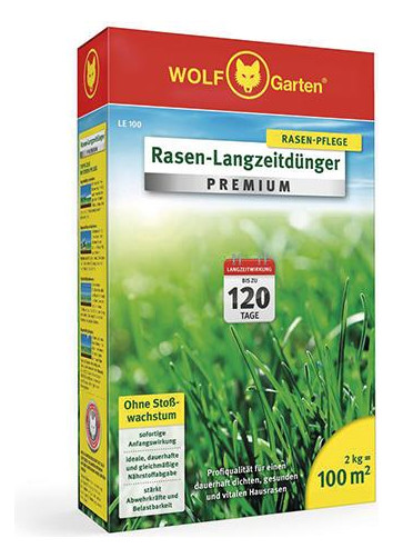 Bild Langzeit-Rasendünger PREMIUM LE 100 (40% LZA) 2 kg - WOLF GARTEN-0