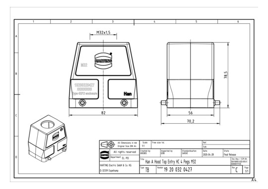 HART Tüllengehäuse M32       19200320427 
