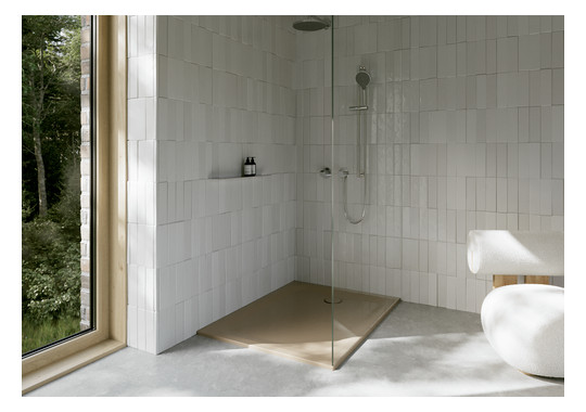 Duschwanne BetteUltra 1260 120x90x3,5cm, Antirutsch/Pro, Mini-Wannenträger, greige