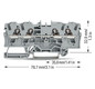 Reihenklemme 0,5-6qmm Serie 2004 1Etage 4kl gr 32A Hutschiene TH35