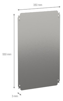 Montageplatte 350x550x12,5mm Metall