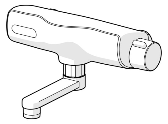 HANSA Infrarot-Waschtisch-Wand-Armatur HANSAELECTRA Batteriebetrieb, Ausladung 150mm, chrom