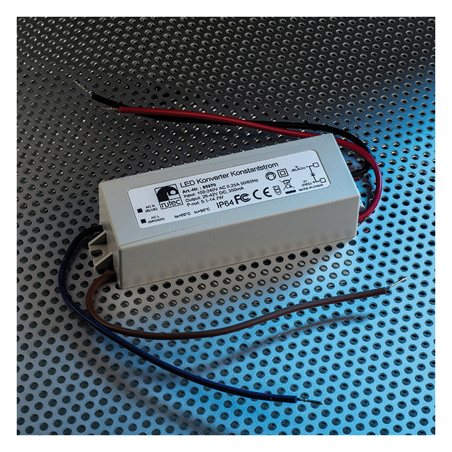 LED-Trafo 9,1-14,7W 350mA 42V IP64 dyn Kstgeh 110x35x25mm