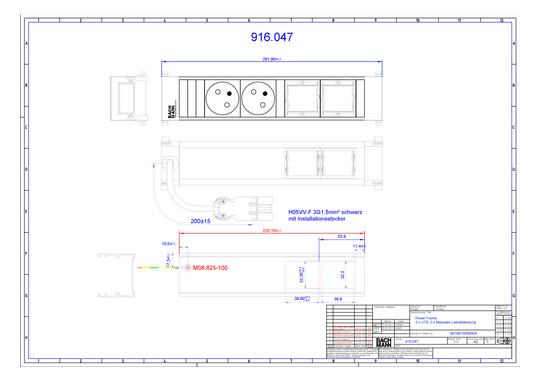 Bachmann Steckdoseneinheit Power 916.047 