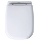 Duravit WC-Sitz D-Code Compact ohne Absenkautomatik, Scharniere Edelstahl, weiß