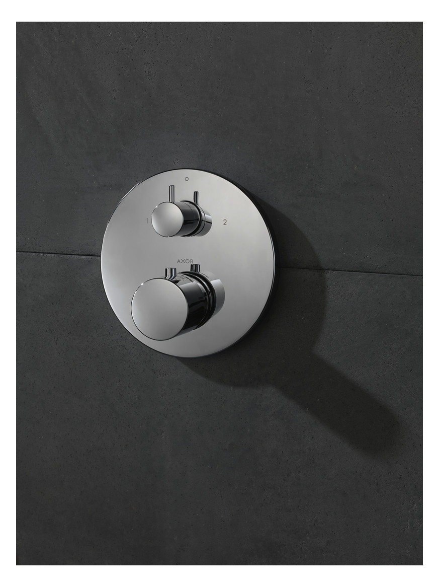 hansgrohe Fertigmontageset Axor Uno UP-Thermostat, mit Ab- und Umstellventil, chrom