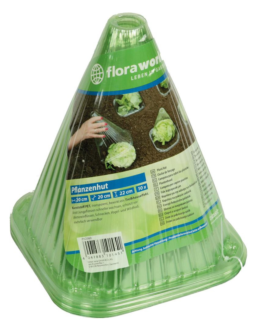 Bild Pflanzenhut 10er Set Kunststoff, grün - floraworld-0