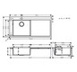 hansgrohe Einbauspüle 450 S716-F450 1025x490mm, 1 Hauptbecken links, Abtropffläche rechts, Edelstahl