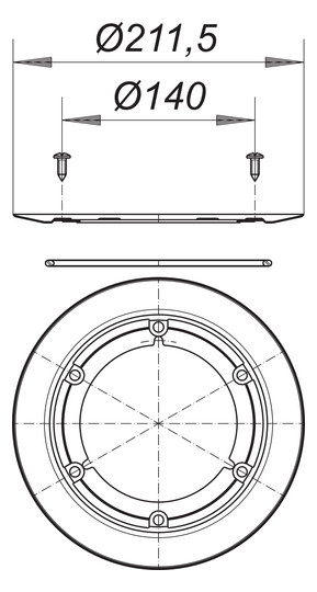 Dallmer Flanschring Serie 10 S 10 Edelstahl, mit Edelstahl-Schrauben und Dichtung