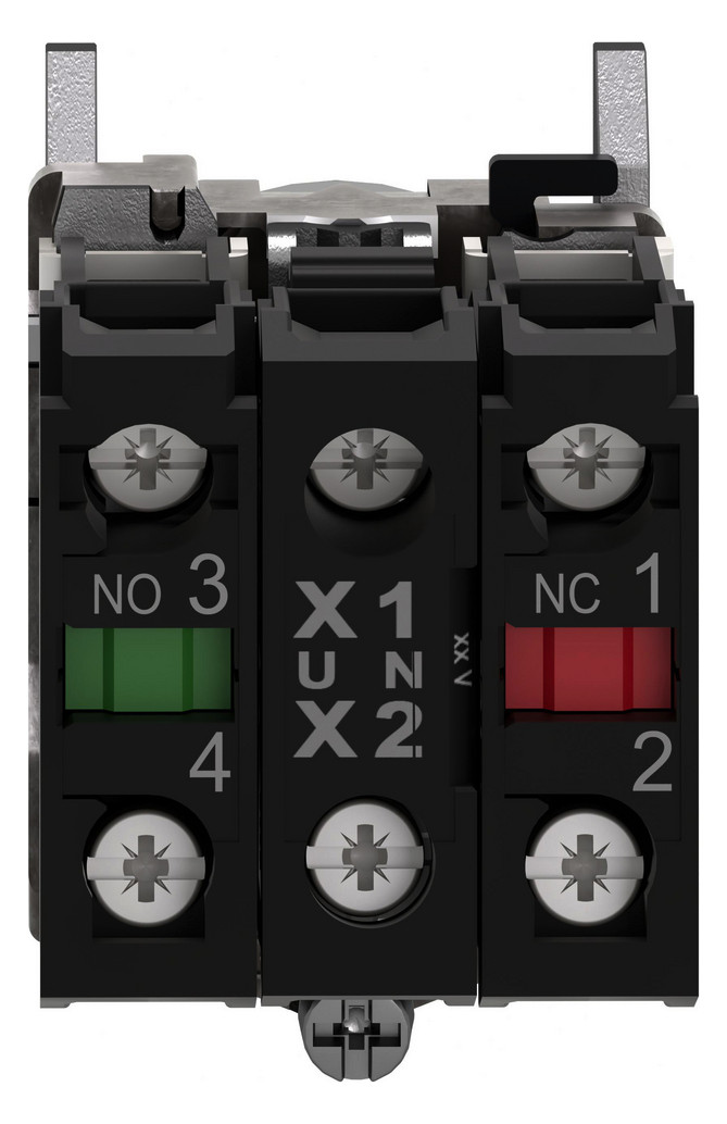 Drucktaster 1f gn rnd Ø22,5mm 1S 1Ö IP66 fl Geeignet für Beleuchtung Tastend