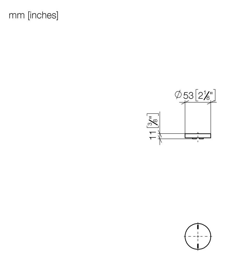Dornbracht Griffeinsatz CYO rot und blau, Platin